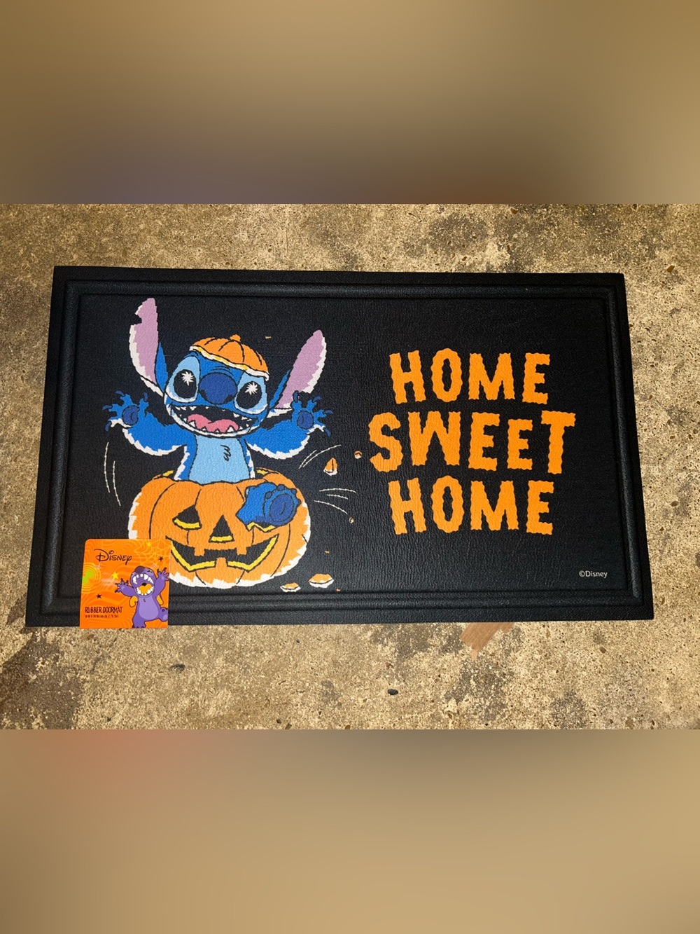 Stitch Halloween Rubber Doormat